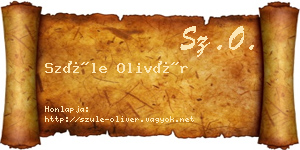 Szüle Olivér névjegykártya